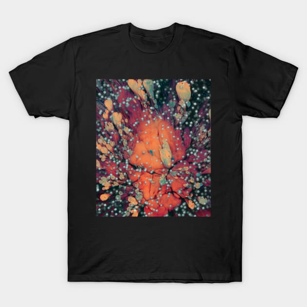 Abstract Digital Art Painting Explosion With Dots T-Shirt by Fresan